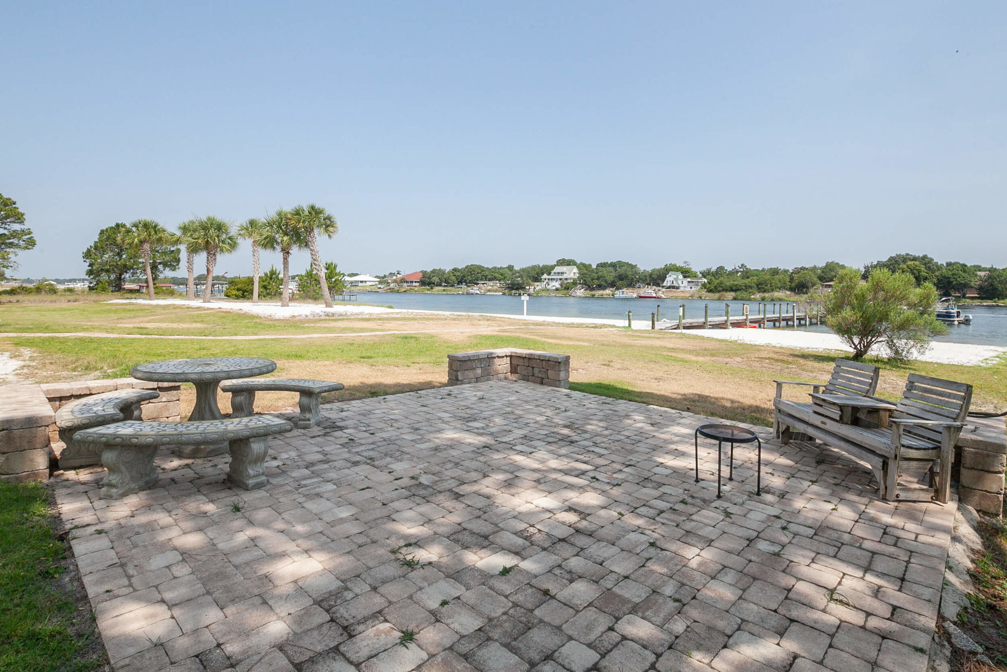Sailmaker's Place condos in Perdido Key picnic area with a water view